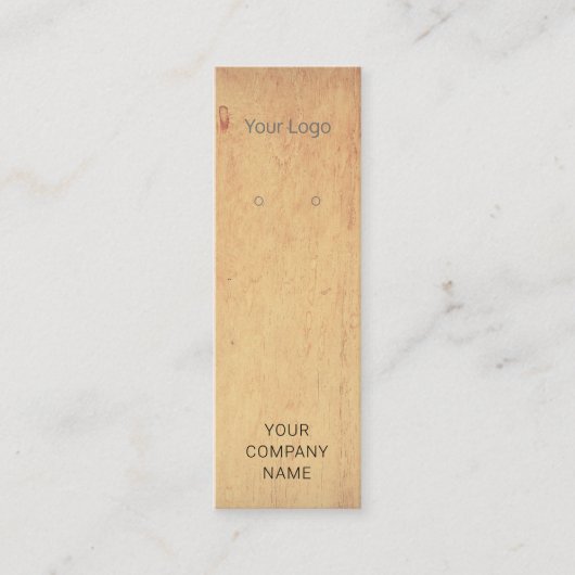 Carte De Visite Mini Ajouter Votre Logo Mini Bois Écran (Devant)