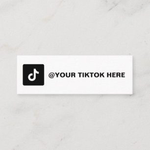 Carte De Visite Mini Ajouter votre poignée TikTok - Modèle personnalisé