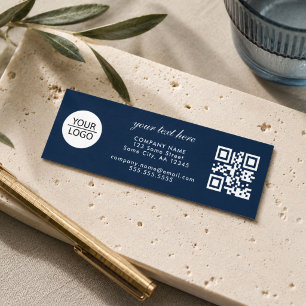 Carte De Visite Mini Ajoutez votre code QR de logo Texte personnalisé P