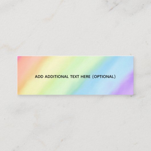 Carte De Visite Mini Aléatoire Loi de douceur Arc-en-ciel Ombré (Dos)