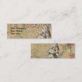 Carte De Visite Mini Alice au pays des merveilles Flamant rose classiqu (Devant / Derrière)