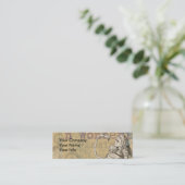 Carte De Visite Mini Alice au pays des merveilles Flamant rose classiqu (Debout devant)