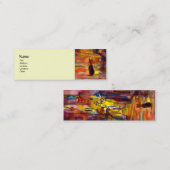 CARTE DE VISITE MINI ALLÉE MÉDIÉVALE EN NUIT À FLORENCE (Devant / Derrière)