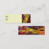 CARTE DE VISITE MINI ALLÉE MÉDIÉVALE EN NUIT À FLORENCE (Devant / Derrière)