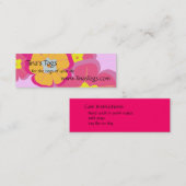 Carte De Visite Mini Aloha instructions de soin florales de thème (Devant / Derrière)