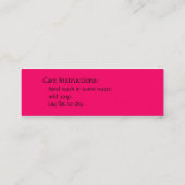 Carte De Visite Mini Aloha instructions de soin florales de thème (Dos)