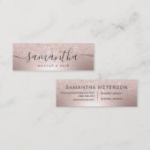 Carte De Visite Mini Aluminium métallique d'or de cheveux de maquillage (Devant / Derrière)