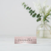 Carte De Visite Mini Aluminium métallique d'or de cheveux de maquillage (Debout devant)