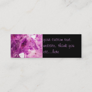 Carte De Visite Mini Améthyst Gemstone Image Shiny and Sparkly
