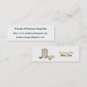 Carte De Visite Mini Amis de parc de chien de Patterson (Devant / Derrière)
