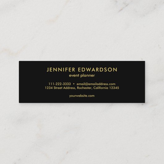 Carte De Visite Mini Amithyste d'or violet gemstone professionnel (Dos)