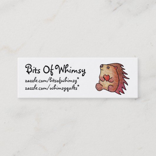 Carte De Visite Mini Amour de hérisson ! (Devant)