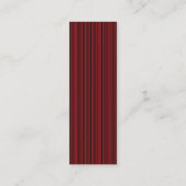 Carte De Visite Mini Amour papillon | Rouge noir rayures décoratives (Dos)