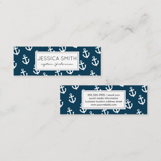 Carte De Visite Mini Ancres (Devant / Derrière)