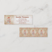 Carte De Visite Mini Ange avec des fleurs (Devant / Derrière)