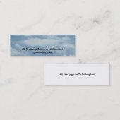 Carte De Visite Mini Ange des ailes dans les nuages (Devant / Derrière)