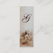 Carte De Visite Mini ANGE JOUER LYRA SUR LE MONogramme DES NUAGES (Dos)