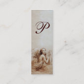 Carte De Visite Mini ANGEL JOUER LYRA SUR LES NUAGES Monogram Pearl (Dos)