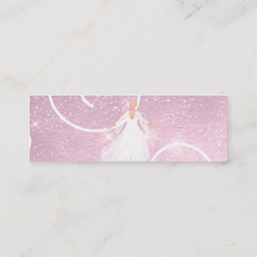 Carte De Visite Mini Angel sur nuage rose (Dos)