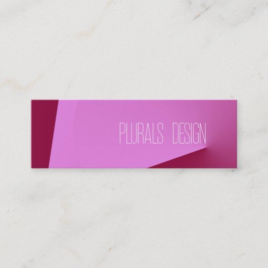 Carte De Visite Mini Angle rose (Devant)