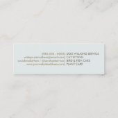 Carte De Visite Mini Animaux de compagnie Sitter Walker chien soin past (Dos)