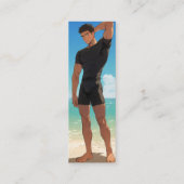 Carte De Visite Mini Anime Boy sur la plage (Dos)