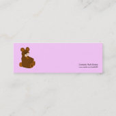 Carte De Visite Mini Annonce de bébé fille rose (Dos)