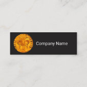 Carte De Visite Mini ANTIQUE GOLD FLORENTINE FORINT Black Paper (Dos)