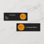 Carte De Visite Mini ANTIQUE GOLD FLORENTINE FORINT Black Paper (Devant / Derrière)