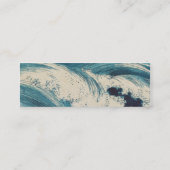 Carte De Visite Mini Antique Japonais Bleu Vagues Océan Imprimer (Dos)