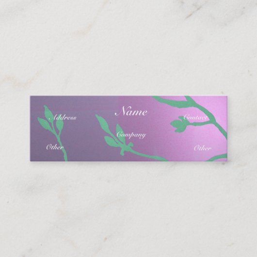 Carte De Visite Mini Antique Lavender Delft (Devant)