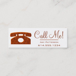 Carte De Visite Mini Appelez-moi ! Le profil rouge de datation de