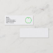 Carte De Visite Mini Apple vert décrivent (Devant / Derrière)