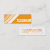 Carte De Visite Mini APRICOTS rétro (Devant / Derrière)