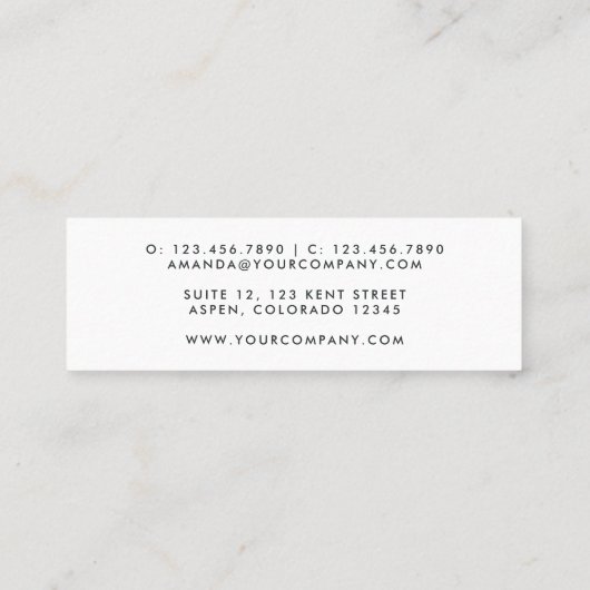 Carte De Visite Mini Aquarelle (Dos)