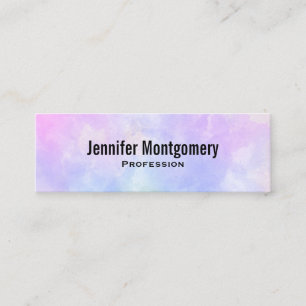 Carte De Visite Mini Aquarelle Abstraite bleu violet élégant