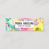 Carte De Visite Mini Aquarelle Abstraite couleur moderne (Devant)