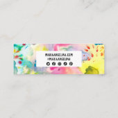 Carte De Visite Mini Aquarelle Abstraite couleur moderne (Dos)