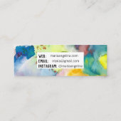 Carte De Visite Mini Aquarelle Abstraite et COLORÉE (Dos)