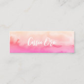 Carte De Visite Mini Aquarelle Abstraite Peach Fuzz Pink Icônes sociale (Devant)