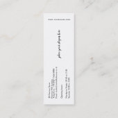 Carte De Visite Mini Aquarelle Abstraite trait de brosse bleu clair (Dos)