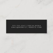 Carte De Visite Mini Aquarelle bleu-vert sophistiquée (Dos)