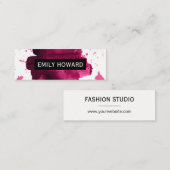 Carte De Visite Mini Aquarelle brossée (Devant / Derrière)