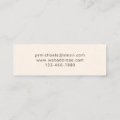 Carte De Visite Mini Aquarelle Brown de cacao (Dos)