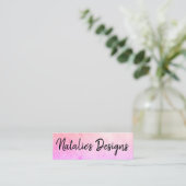 Carte De Visite Mini Aquarelle chic cursive manuscrite (Debout devant)