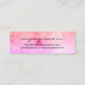 Carte De Visite Mini Aquarelle chic cursive manuscrite (Dos)