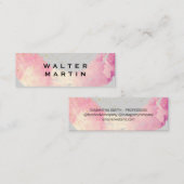 Carte De Visite Mini Aquarelle Chic Gold Dust Brossé (Devant / Derrière)