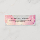 Carte De Visite Mini Aquarelle Chic Gold Dust Brossé (Dos)