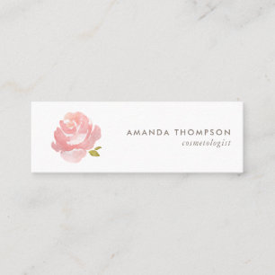 Carte De Visite Mini Aquarelle Chic Rose rose rose