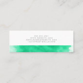Carte De Visite Mini Aquarelle | Consultant | Artiste (Dos)
